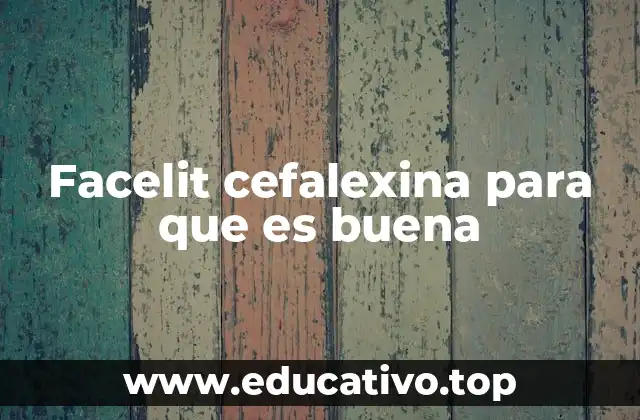 Facelit cefalexina para que es buena