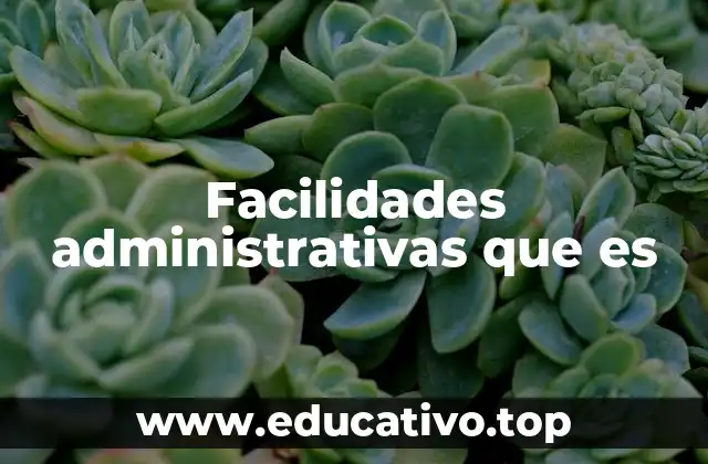 Facilidades administrativas que es