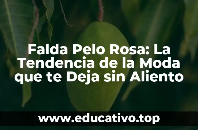 Falda Pelo Rosa: La Tendencia de la Moda que te Deja sin Aliento