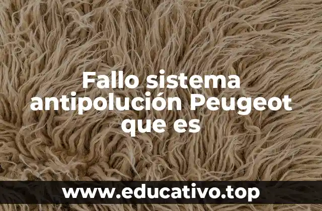 Fallo sistema antipolución Peugeot que es