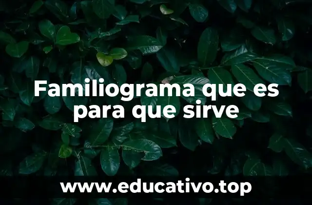 Familiograma que es para que sirve
