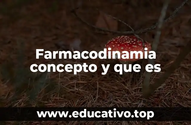 Farmacodinamia concepto y que es