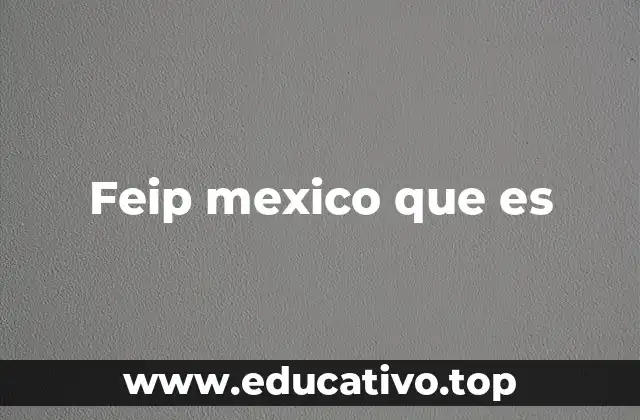 Feip mexico que es
