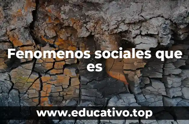 Fenomenos sociales que es