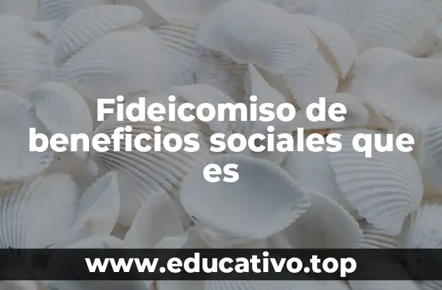 Fideicomiso de beneficios sociales que es