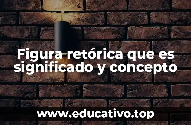 Figura retórica que es significado y concepto