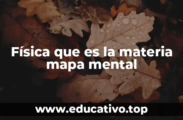 Física que es la materia mapa mental