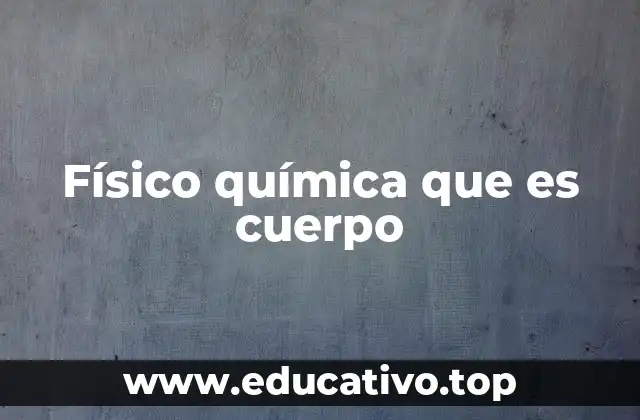 Físico química que es cuerpo