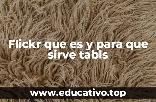 Flickr que es y para que sirve tabls