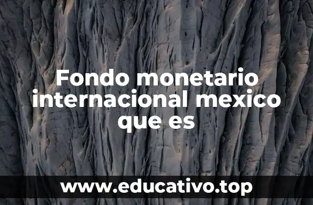 Fondo monetario internacional mexico que es
