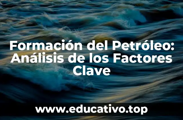 Formación del Petróleo: Análisis de los Factores Clave