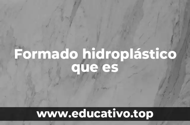 Formado hidroplástico que es