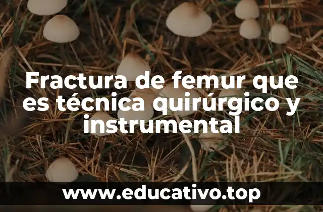 Fractura de femur que es técnica quirúrgico y instrumental