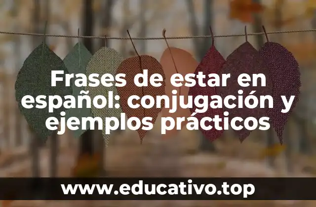 Frases de estar en español: conjugación y ejemplos prácticos