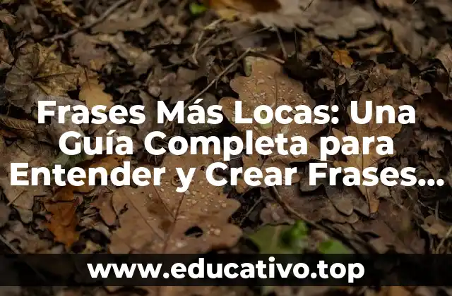 Frases Más Locas: Una Guía Completa para Entender y Crear Frases Impactantes