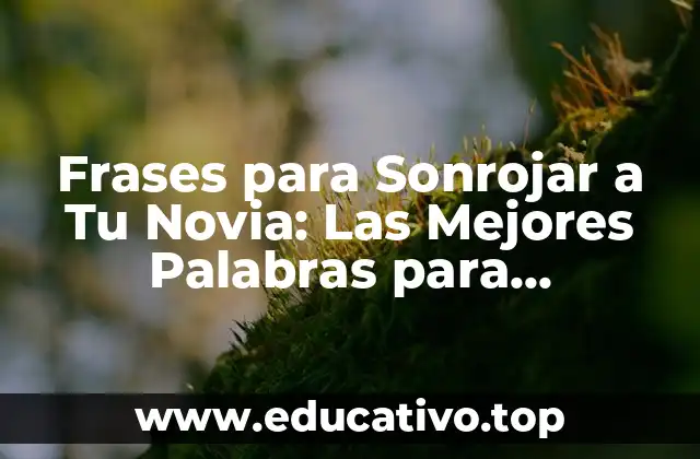 Frases para Sonrojar a Tu Novia: Las Mejores Palabras para Conquistar Su Corazón