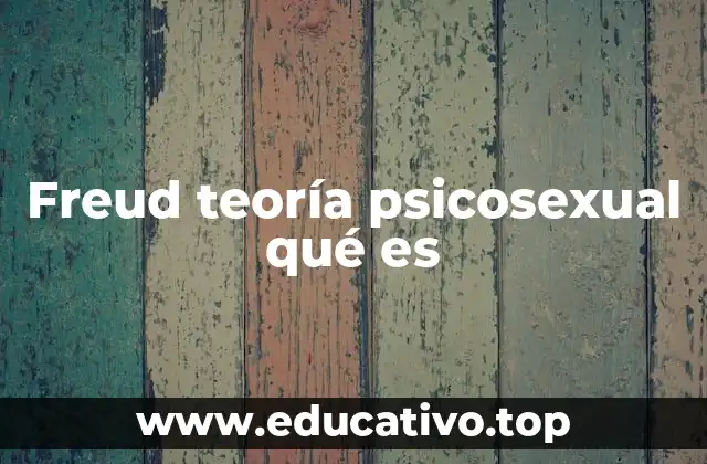 Freud teoría psicosexual qué es