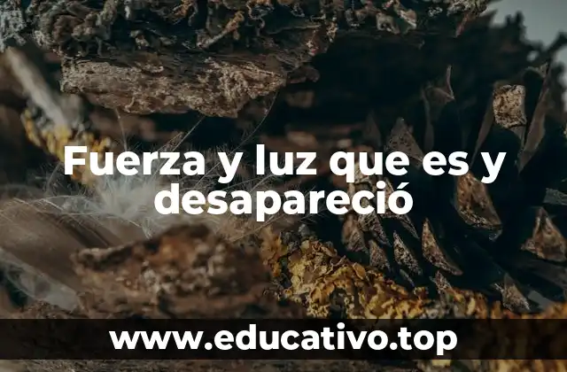 Fuerza y luz que es y desapareció