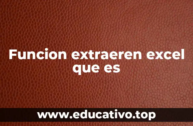 Funcion extraeren excel que es