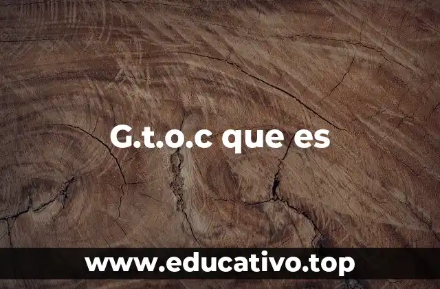 G.t.o.c que es