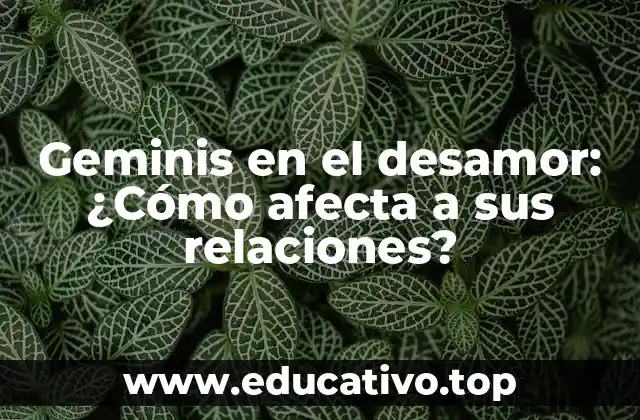 Geminis en el desamor: ¿Cómo afecta a sus relaciones?