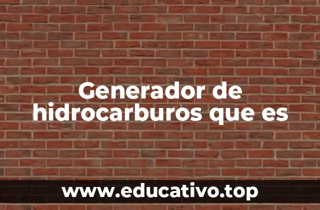 Generador de hidrocarburos que es
