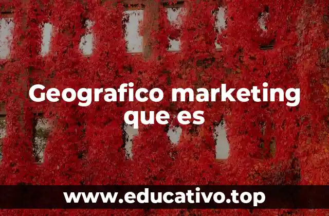 Geografico marketing que es