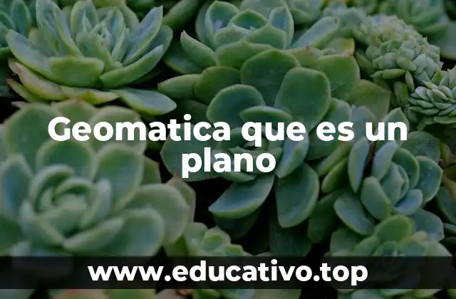 Geomatica que es un plano