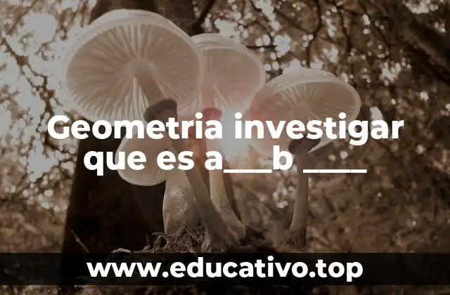 Geometria investigar que es a___b ____