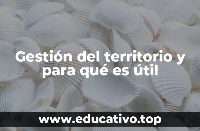 Gestión del territorio y para qué es útil