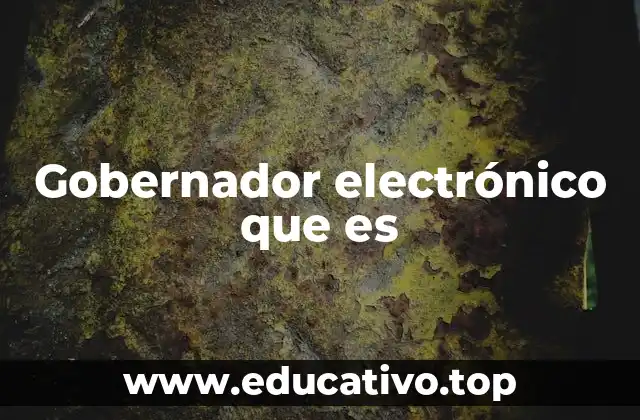 Gobernador electrónico que es