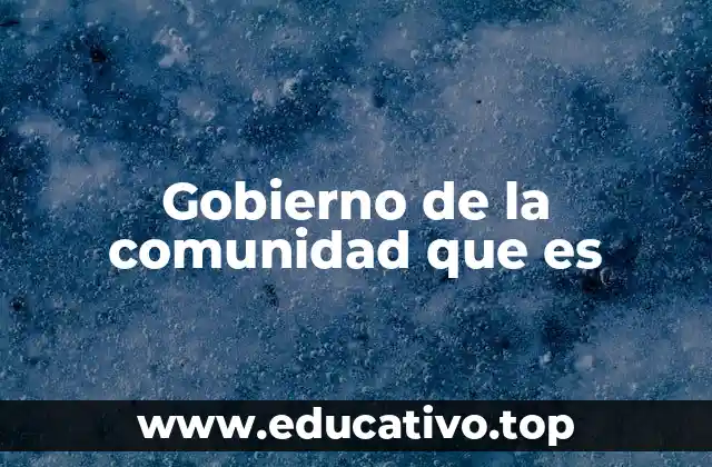 Gobierno de la comunidad que es