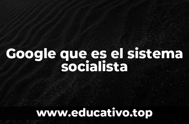 Google que es el sistema socialista