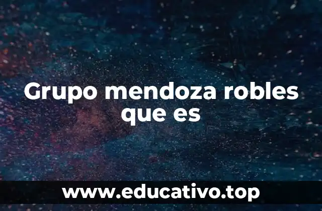 Grupo mendoza robles que es