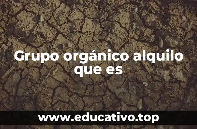 Grupo orgánico alquilo que es