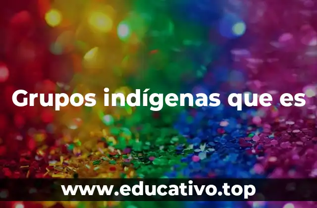 Grupos indígenas que es