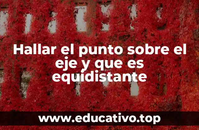Hallar el punto sobre el eje y que es equidistante
