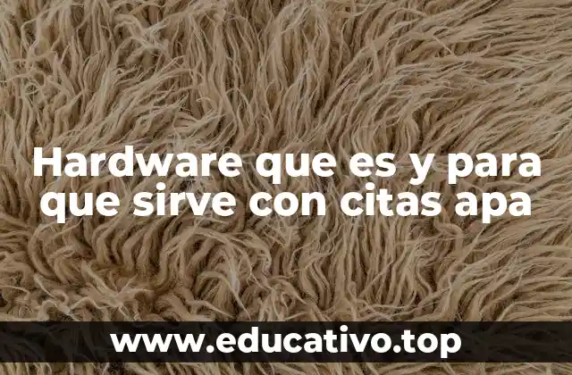 Hardware que es y para que sirve con citas apa