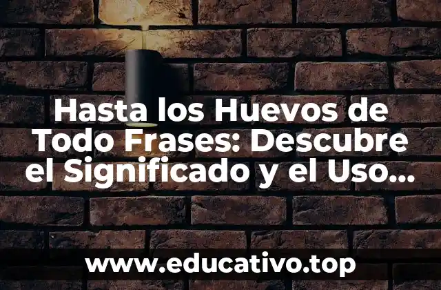 Hasta los Huevos de Todo Frases: Descubre el Significado y el Uso de esta Expresión Idiomática