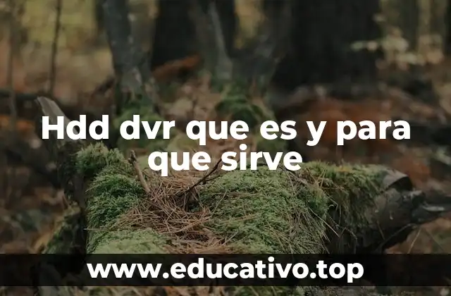 Hdd dvr que es y para que sirve
