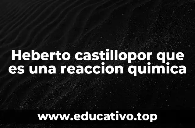 Heberto castillopor que es una reaccion quimica