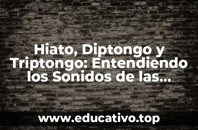 Hiato, Diptongo y Triptongo: Entendiendo los Sonidos de las Palabras