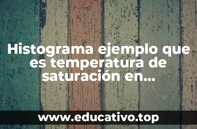 Histograma ejemplo que es temperatura de saturación en termodinámica