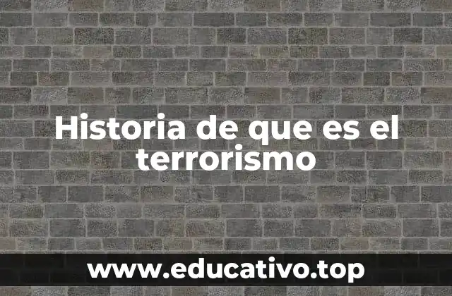 Historia de que es el terrorismo