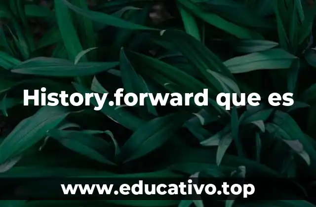 History.forward que es