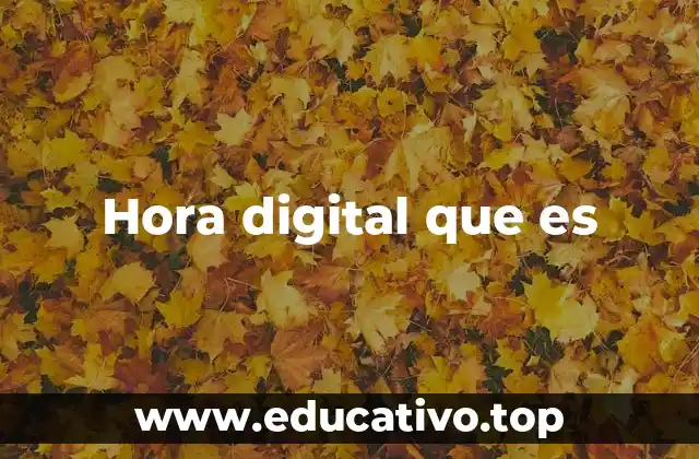 Hora digital que es
