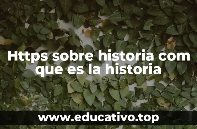 Https sobre historia com que es la historia