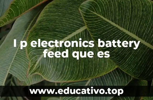I p electronics battery feed que es