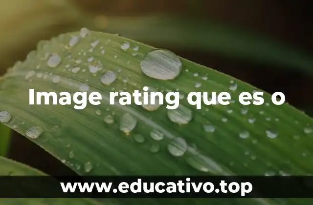 Image rating que es o