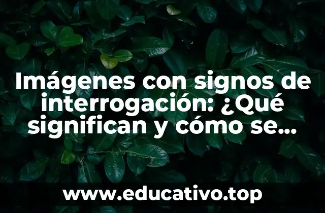 Imágenes con signos de interrogación: ¿Qué significan y cómo se utilizan?
